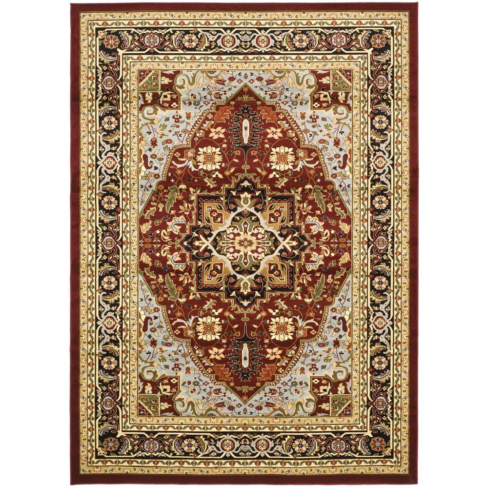 LYNDHURST, RED / BLACK, 9' X 12', Area Rug, LNH330B-9. Picture 1