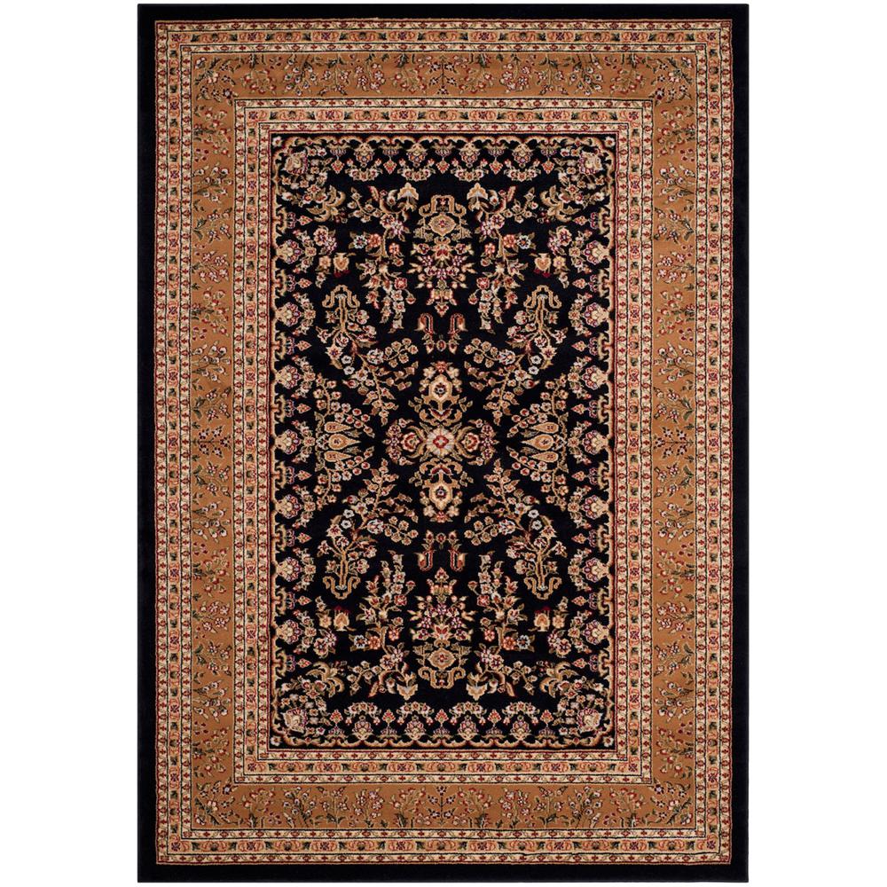 LYNDHURST, BLACK / TAN, 5'-3" X 7'-6", Area Rug. Picture 1