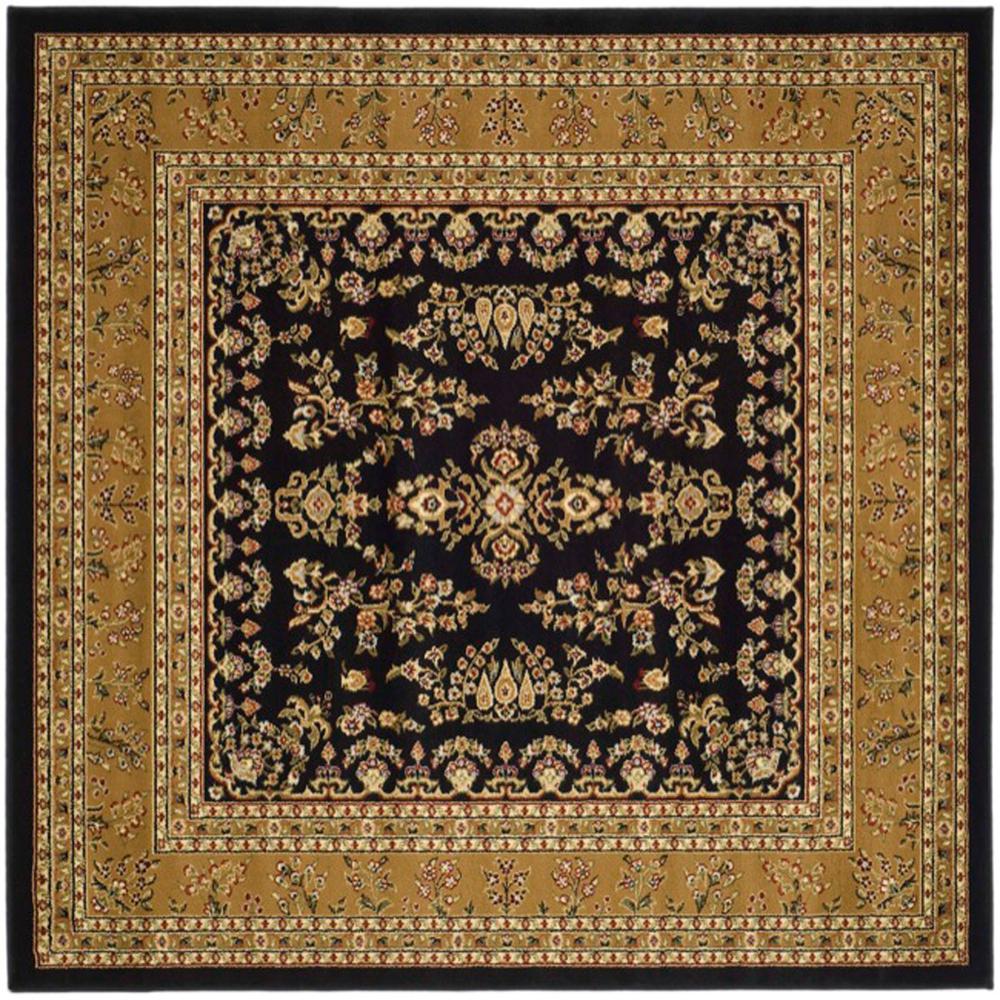 LYNDHURST, BLACK / TAN, 8' X 8' Square, Area Rug. Picture 1