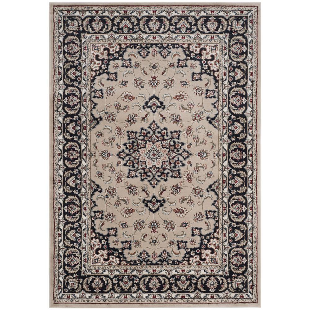 LYNDHURST, CREAM / ANTHRACITE, 5'-3" X 7'-6", Area Rug. Picture 1