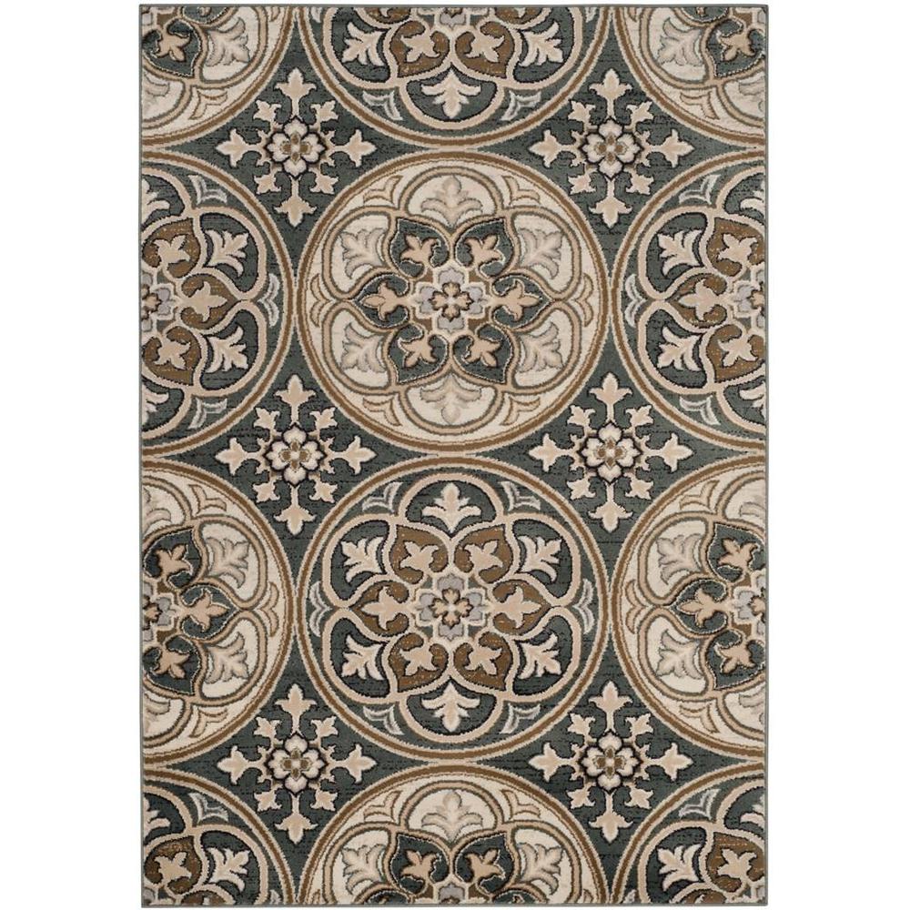 LYNDHURST, SLATE BLUE / BEIGE, 4' X 6', Area Rug. Picture 1
