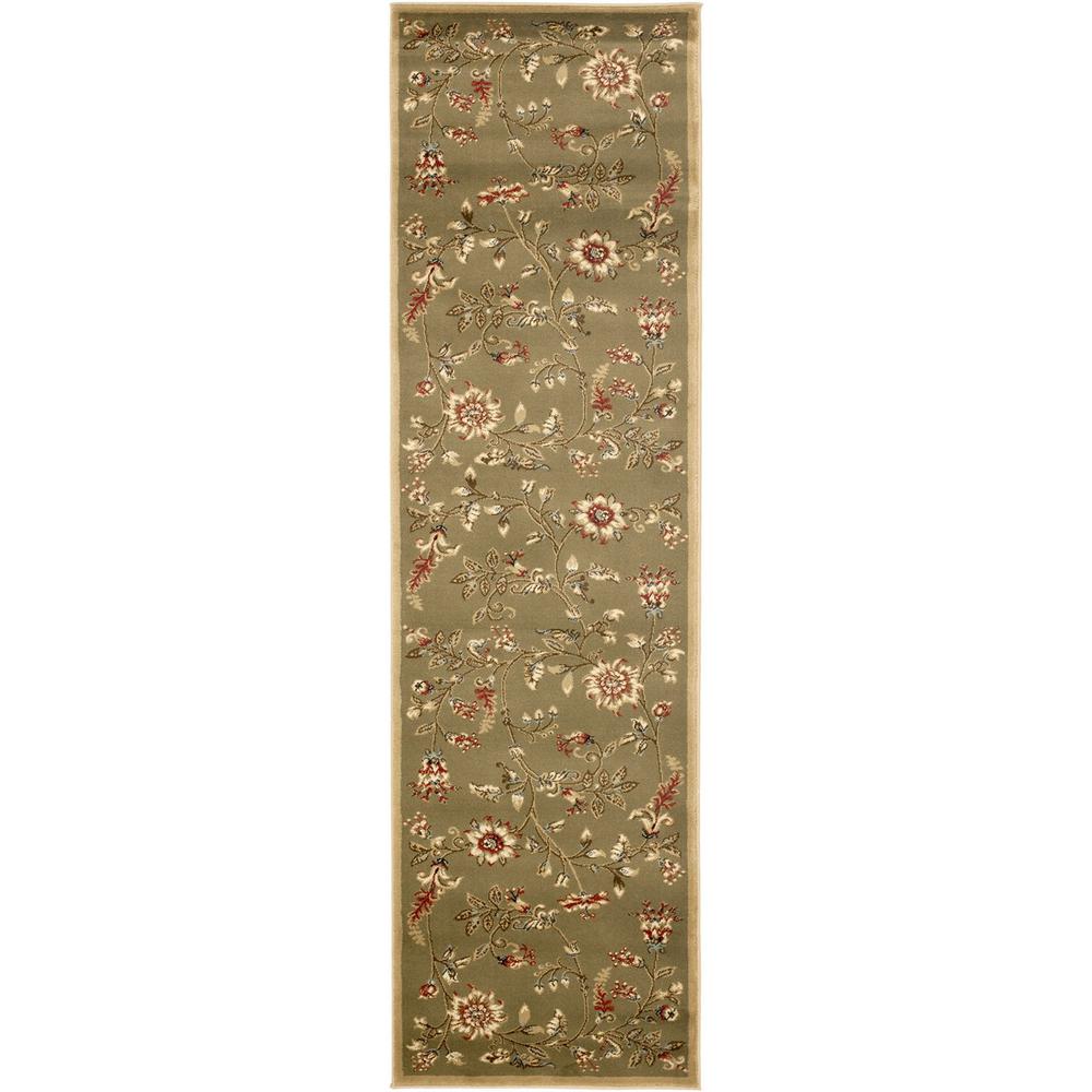 LYNDHURST, GREEN / MULTI, 2'-3" X 16', Area Rug. Picture 1