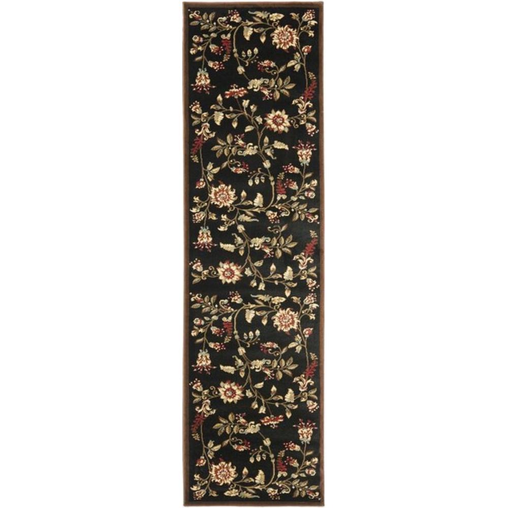 LYNDHURST, BLACK / MULTI, 2'-3" X 16', Area Rug, LNH552-9091-216. Picture 1