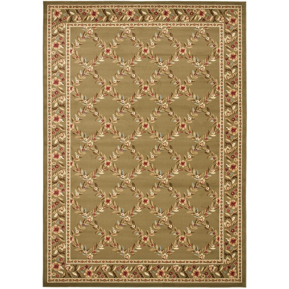 LYNDHURST, GREEN / GREEN, 8'-9" X 12', Area Rug, LNH557-5252-9. Picture 1