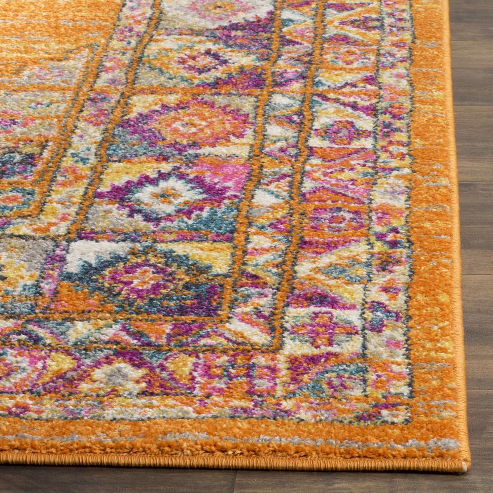 MADISON, ORANGE / FUCHSIA, 6' X 9', Area Rug. Picture 1