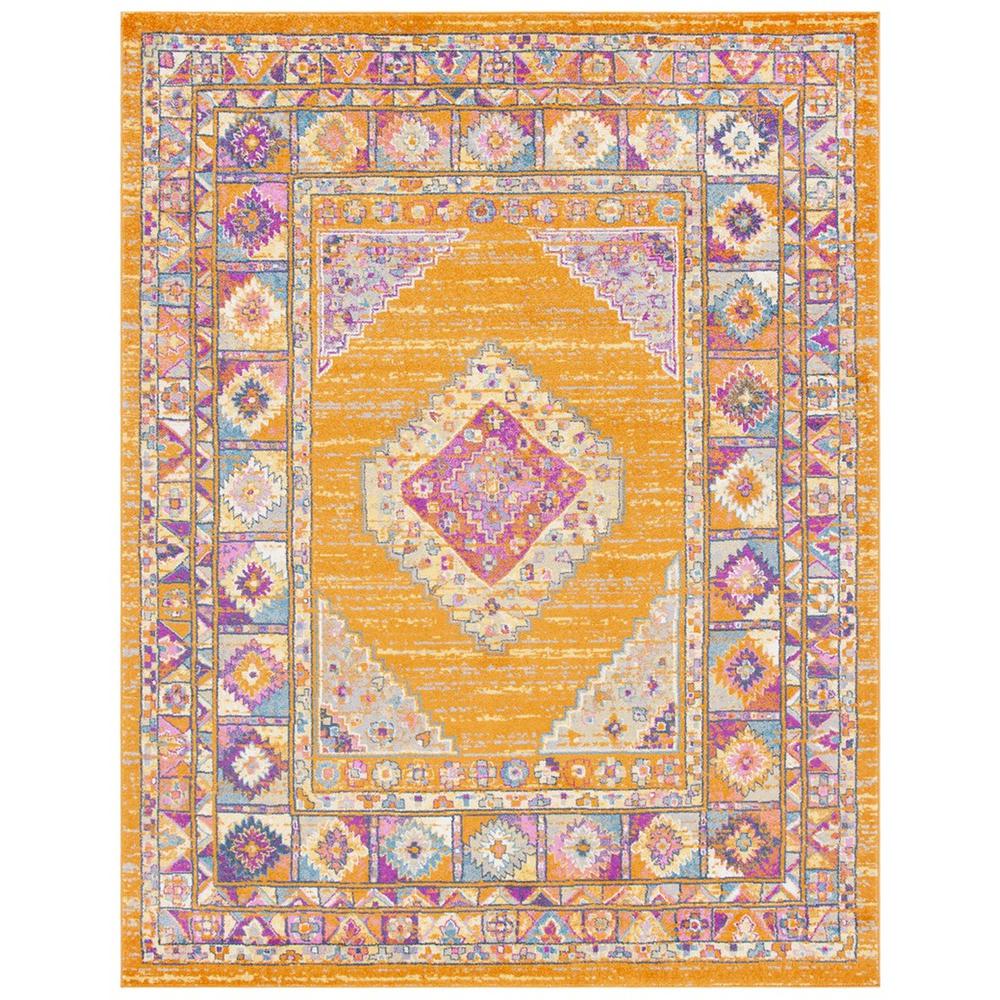 MADISON, ORANGE / FUCHSIA, 9' X 12', Area Rug. Picture 1