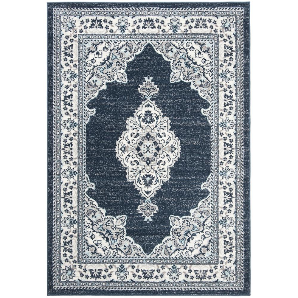 MADISON 500, CREAM / NAVY, 3' X 5', Area Rug, MAD506N-3. Picture 1