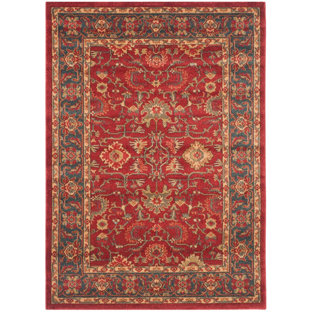MAHAL, RED / NAVY, 4' X 5'-7", Area Rug. Picture 1
