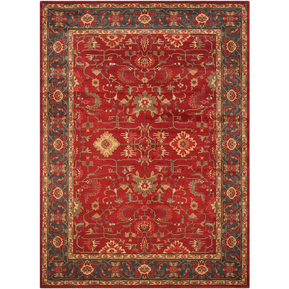 MAHAL, RED / NAVY, 12' X 18', Area Rug. Picture 1