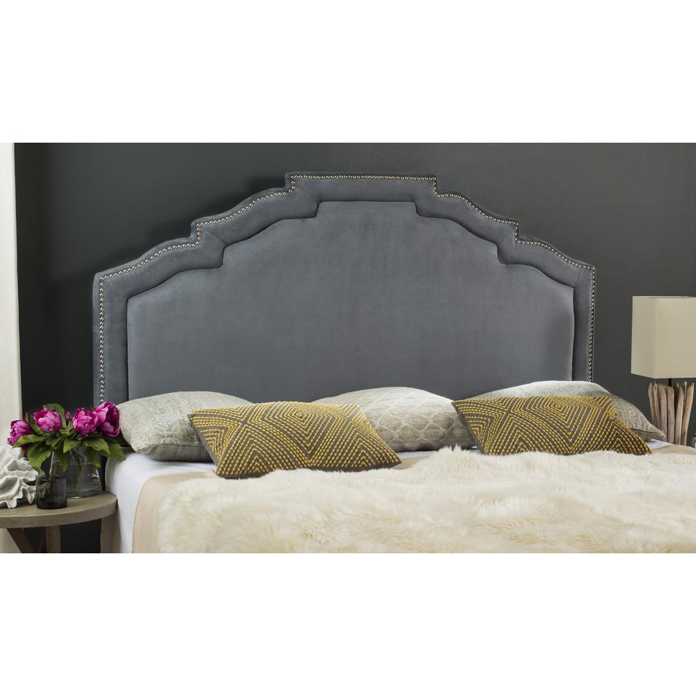 ALEXIA GREY HEADBOARD - SILVER NAIL HEAD, MCR4000C-Q. Picture 1