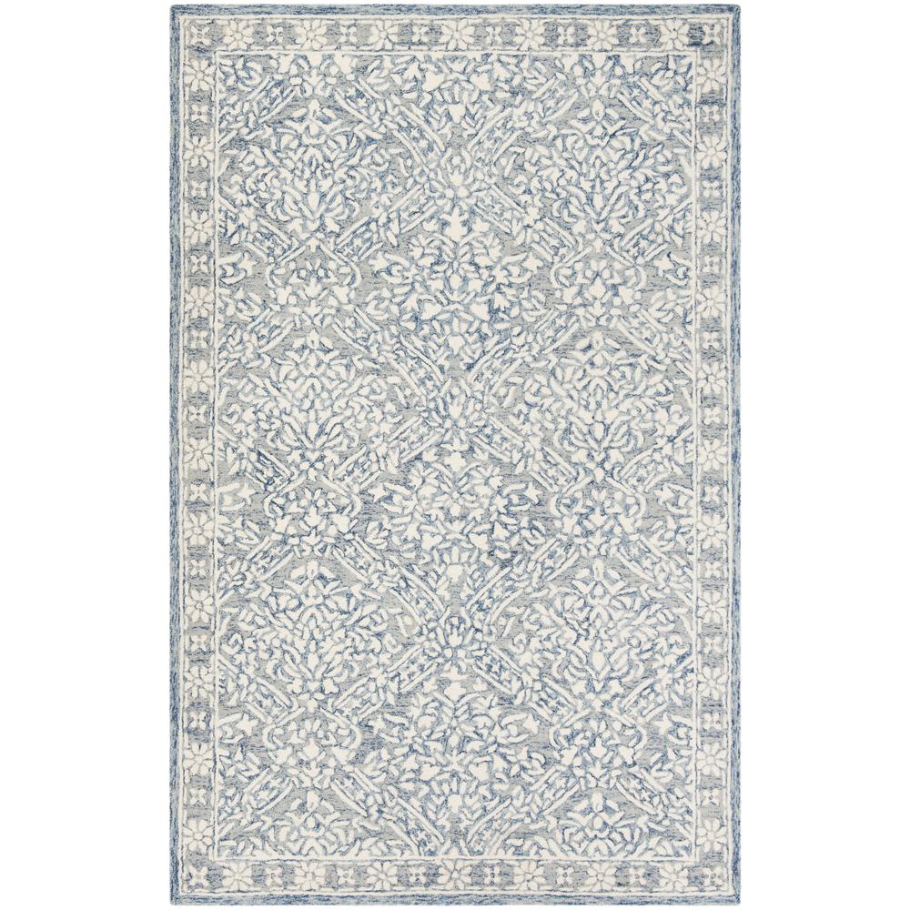 MICRO-LOOP, BLUE / IVORY, 4' X 6', Area Rug, MLP510M-4. Picture 2