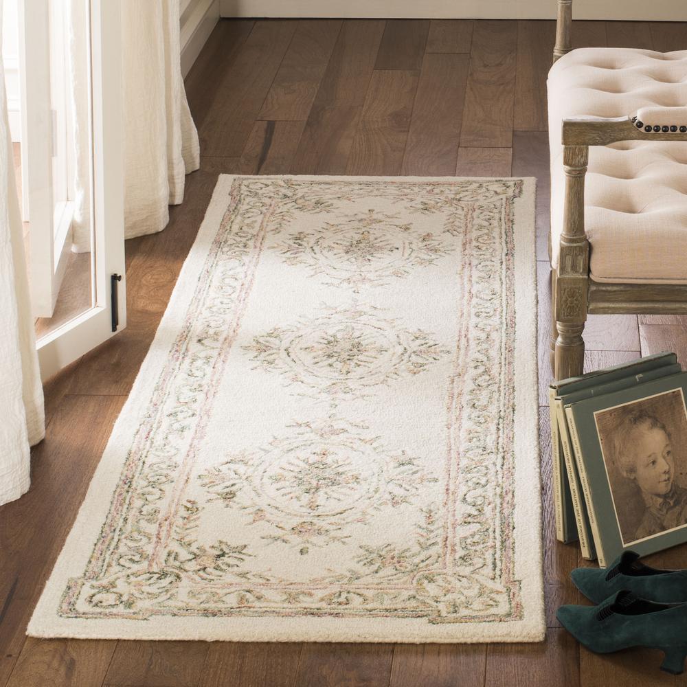 MICRO-LOOP, IVORY / FUCHSIA, 2'-3" X 7', Area Rug. Picture 2