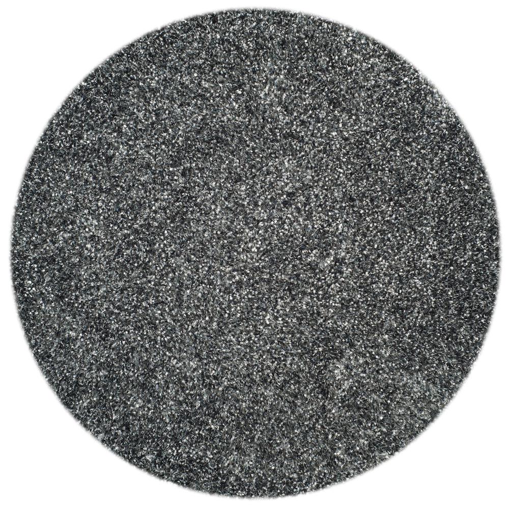 SG-MLS-Malibu Shag, CHARCOAL, 7' X 7' Round, Area Rug. Picture 1