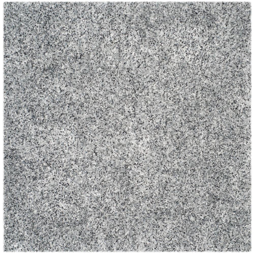 SG-MLS-Malibu Shag, SILVER, 7' X 7' Square, Area Rug. Picture 1