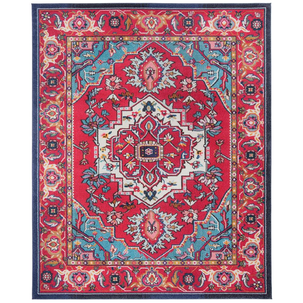 MONACO, RED / TURQUOISE, 12' X 18', Area Rug. Picture 1