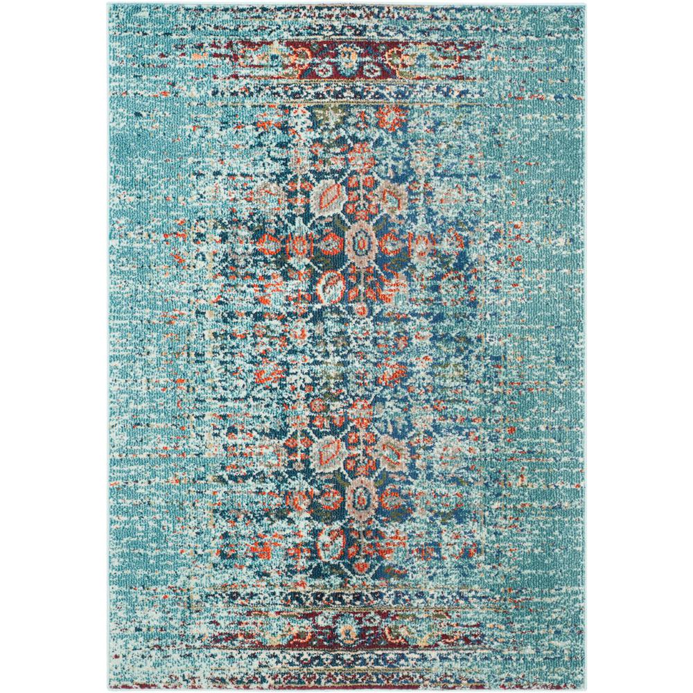 MONACO, BLUE / MULTI, 4' X 5'-7", Area Rug, MNC208J-4. Picture 1