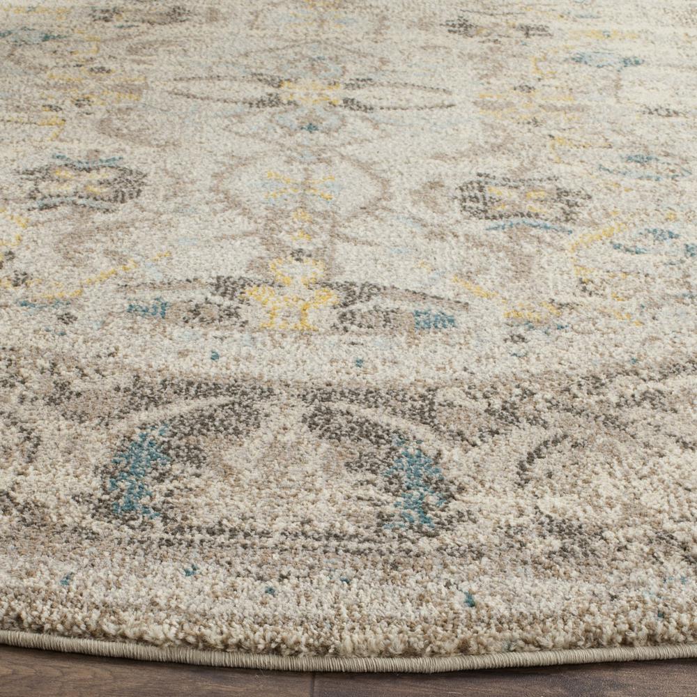 MONACO, GREY / MULTI, 9' X 9' Round, Area Rug. Picture 1