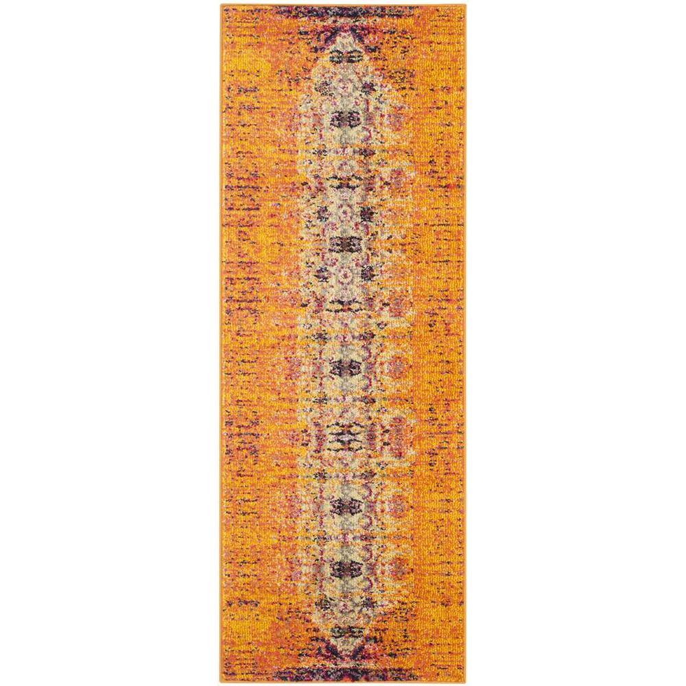 MONACO, ORANGE / MULTI, 2'-2" X 12', Area Rug, MNC209H-212. Picture 1