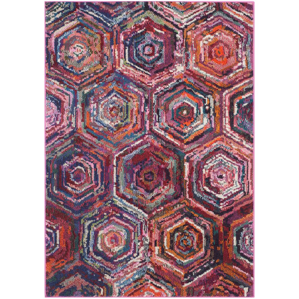 MONACO, PINK / MULTI, 6'-7" X 9'-2", Area Rug, MNC224D-6. Picture 1
