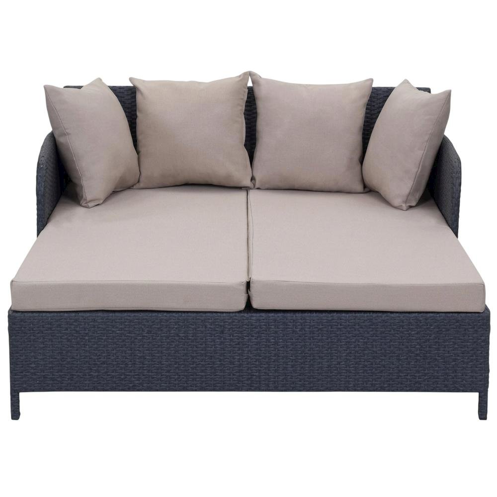 Outdoor Titanium Daybed With Foam Cushion And Powder-Coated Finish. Picture 4
