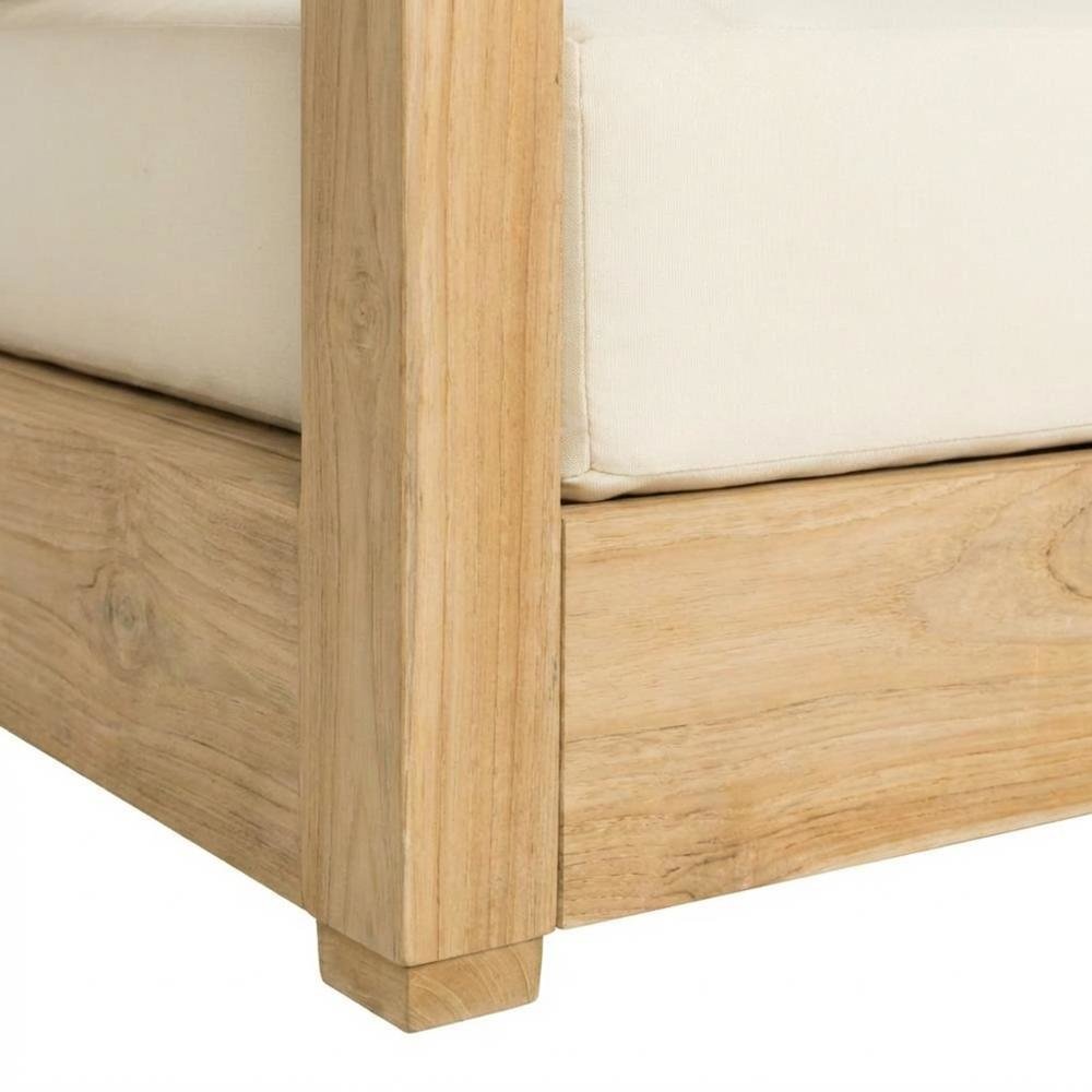 Brazilian Teak Wood Armchair in Finish with Cushioned Seating. Picture 6