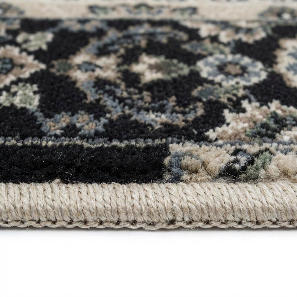 Light Beige and Anthracite Area Rug with Power Loomed Polypropylene. Picture 6