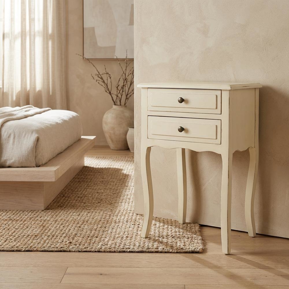 Wooden End Table with Storage Drawers for Living Room or Bedroom. Picture 2