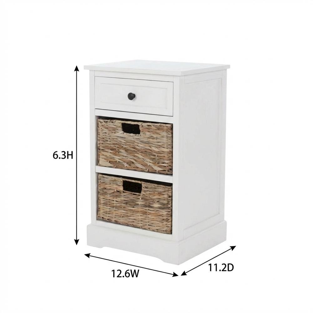 White Washed, Side Table, Quality Build, Durable Wood Frame. Picture 7