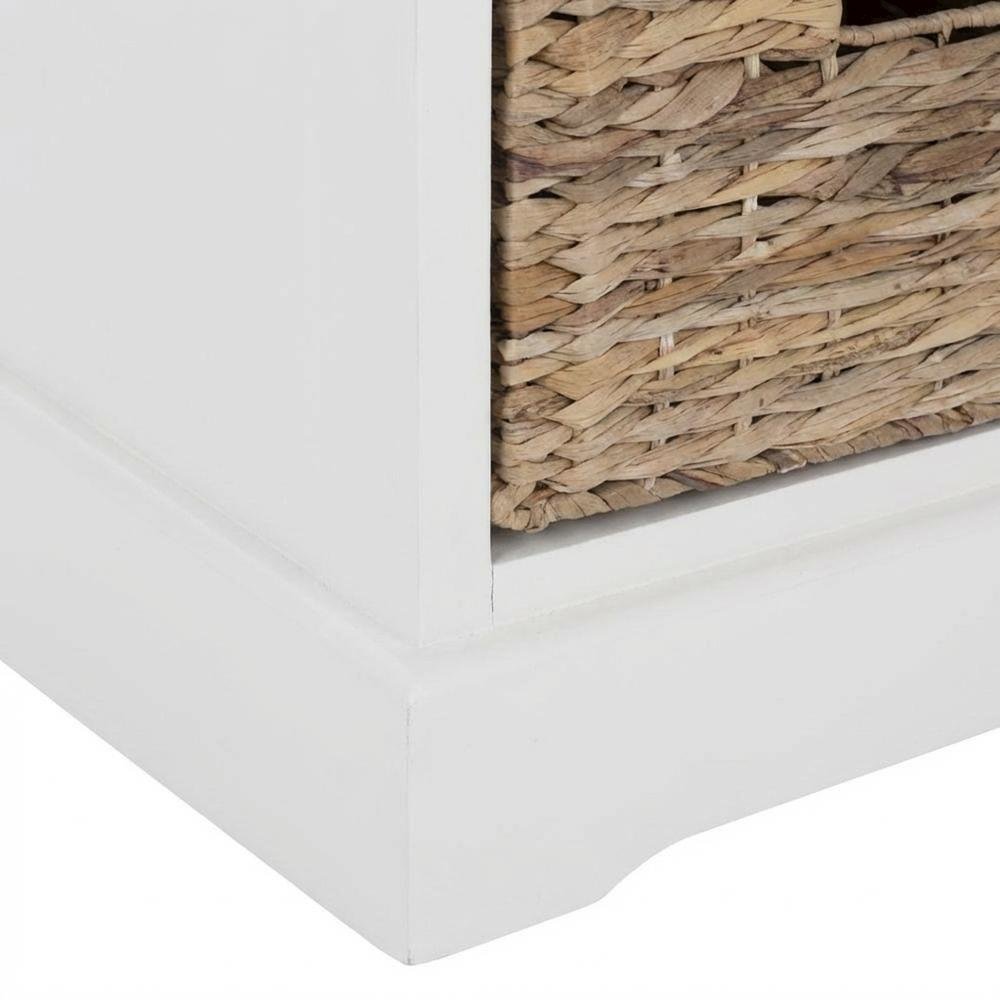 White Washed, Side Table, Quality Build, Durable Wood Frame. Picture 6