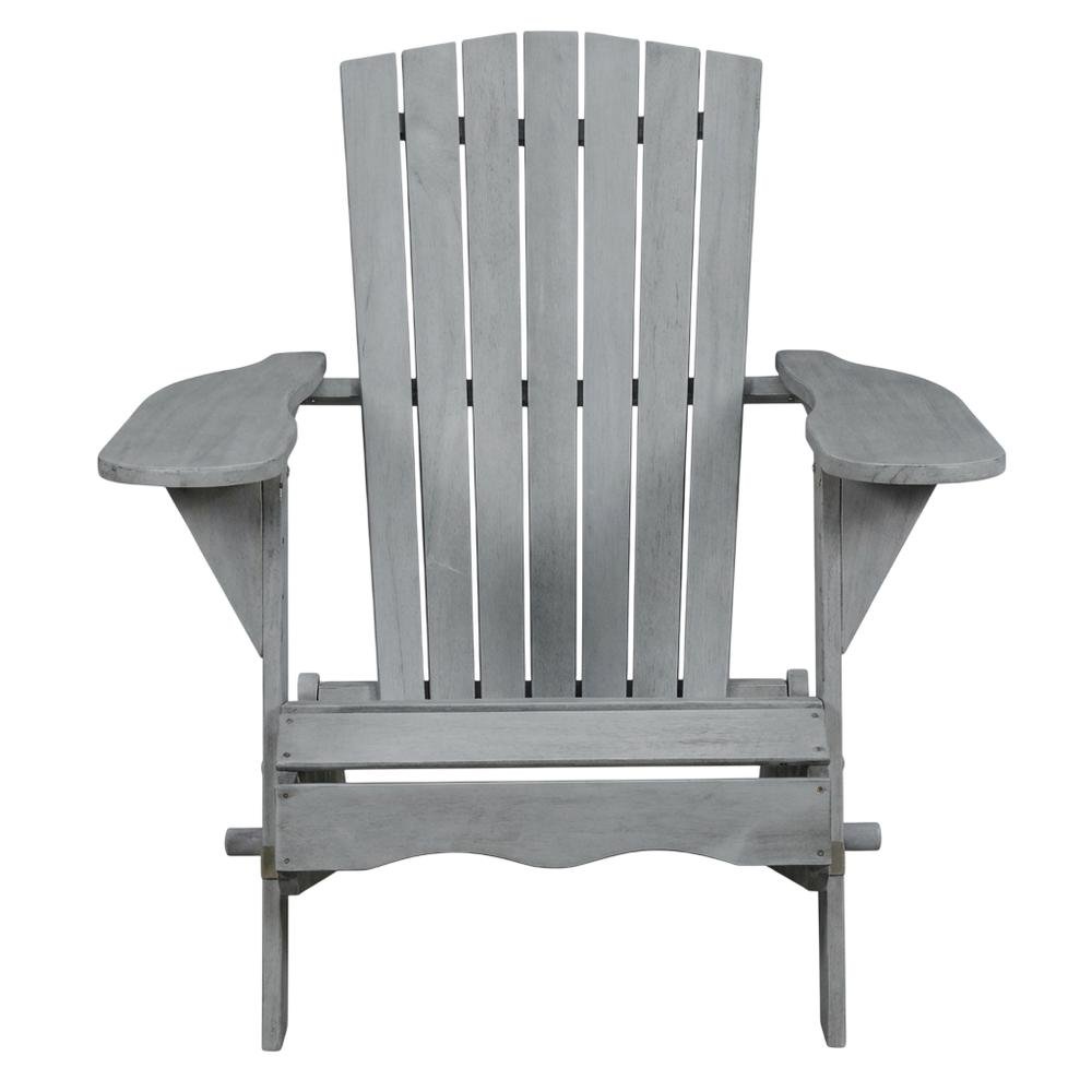 Set Of 2 Grey Wash Eucalyptus Adirondack Chairs For Outdoor Use. Picture 4