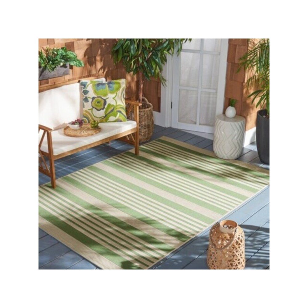 COURTYARD, GREEN / BEIGE, 5'-3" X 7'-7", Area Rug, CY6062-244-5. Picture 5