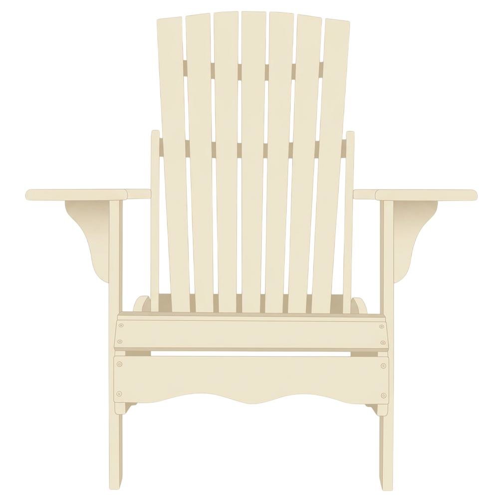 White Acacia Adirondack Chair With Galvanized Steel Hardware And Stain Finish. Picture 4