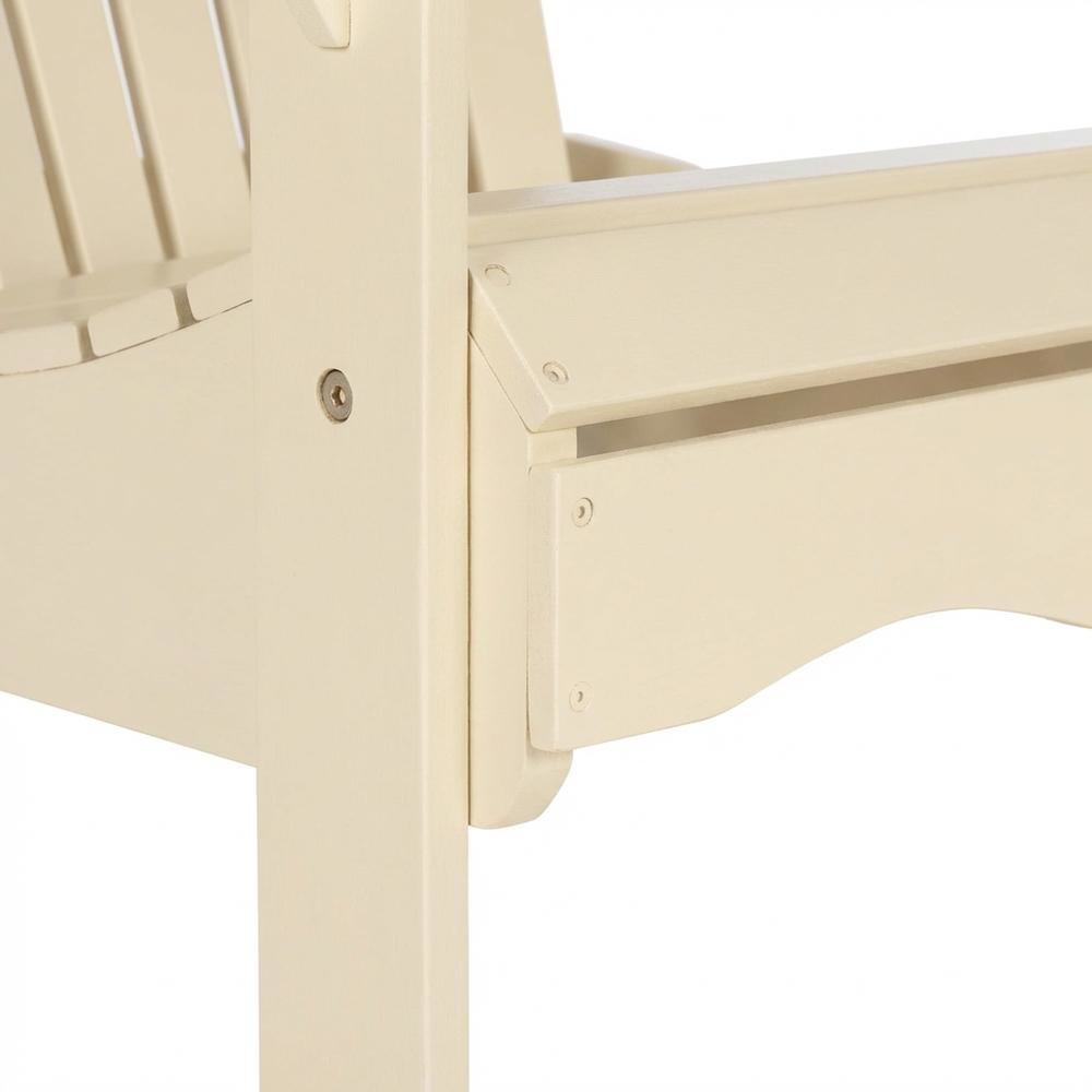 White Acacia Adirondack Chair With Galvanized Steel Hardware And Stain Finish. Picture 6