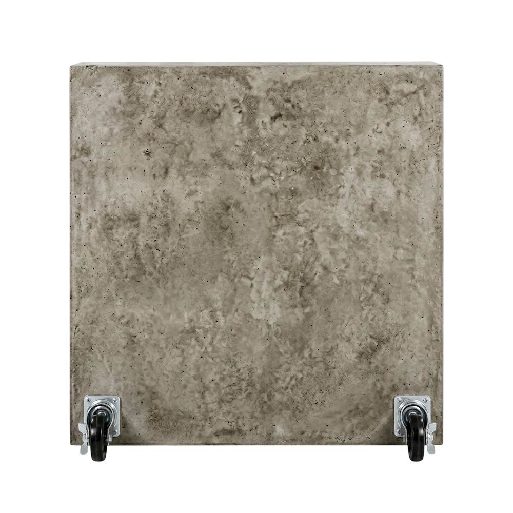 Concrete Coffee Table with Casters, 9.84-Inch Height. Picture 4