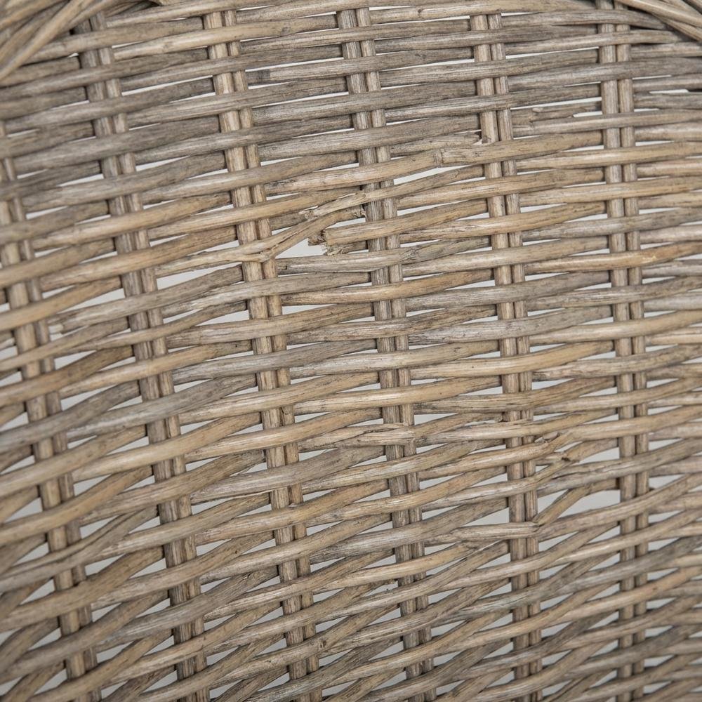 Outdoor Wicker Club Chair With Cotton Fabric And Kubu Frame. Picture 5