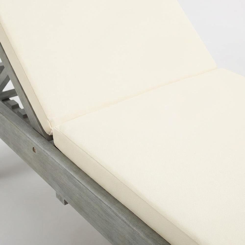 Modern Grey Outdoor Lounge Chair With Side Table And Foam Cushion. Picture 5