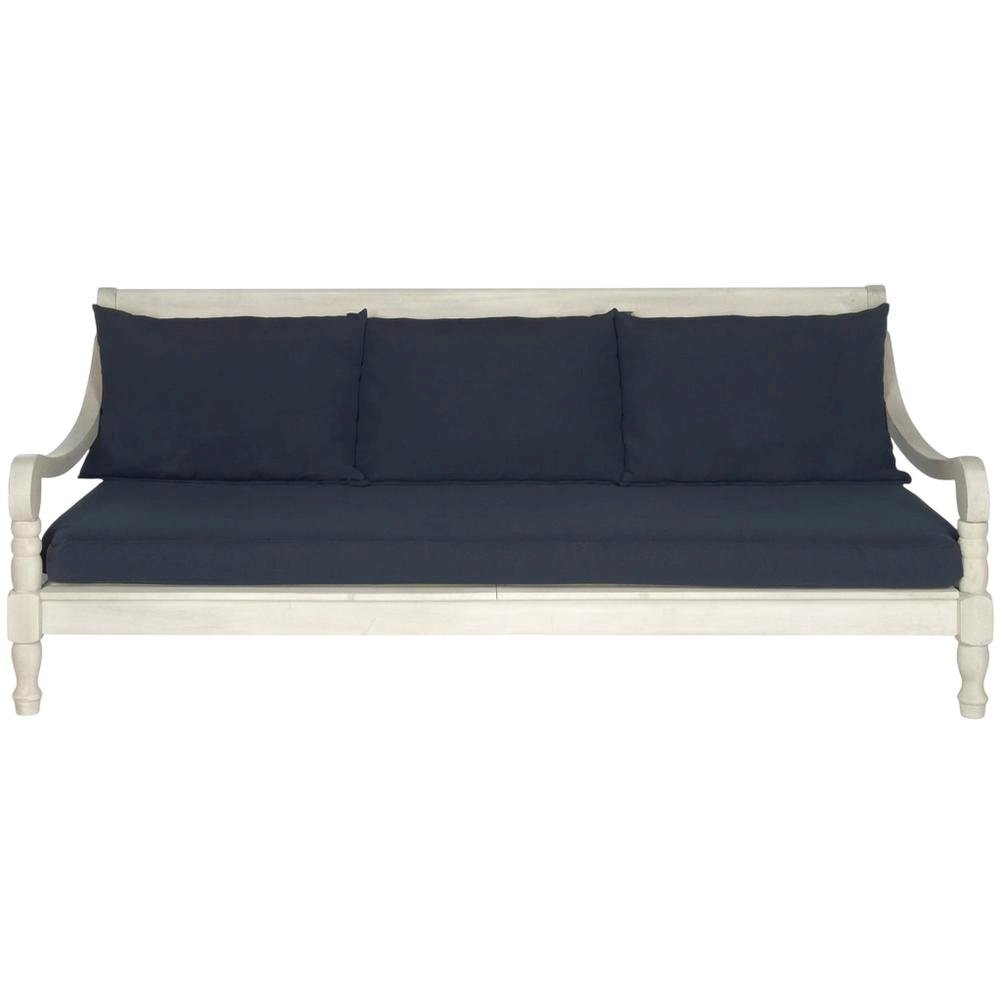 Outdoor Daybed With Silver Steel Frame And Polyester Upholstery. Picture 4