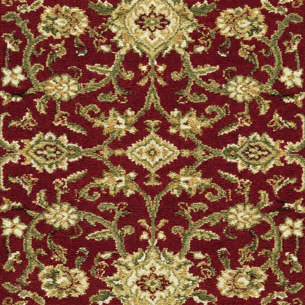Red / Ivory Area Rug with Jute Backing & Power Loomed Construction, 2'-3" x 6'. Picture 5