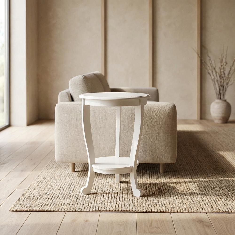 Distressed Cream, Pedestal Table, Pedestal Base, Quality Build. Picture 3