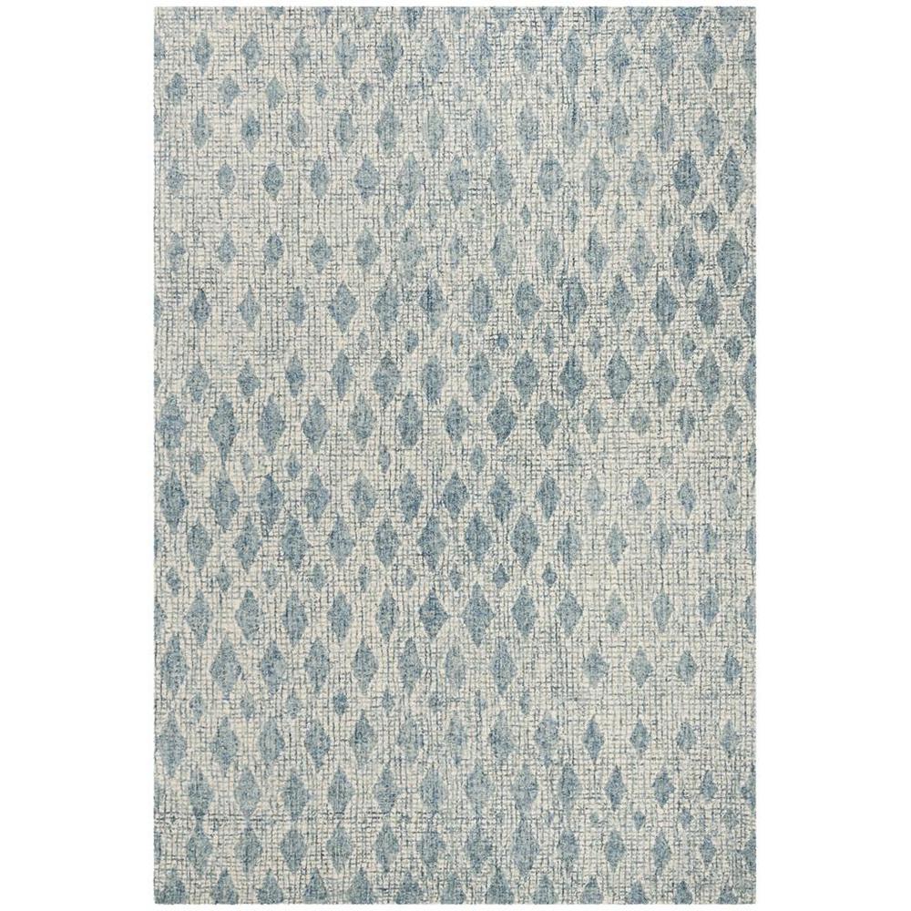 Abstract, IVORY / BLUE, 6' X 9', Area Rug, ABT206A-6. Picture 1