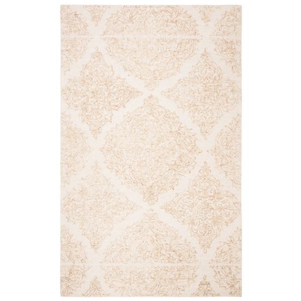 Abstract, IVORY / BEIGE, 5' X 8', Area Rug, ABT346B-5. Picture 1