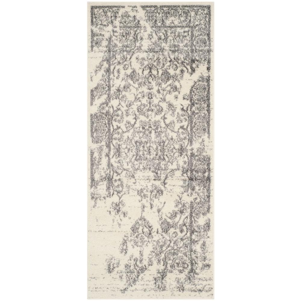 Adirondack, IVORY / SILVER, 2'-6" X 14', Area Rug, ADR101B-214. Picture 1