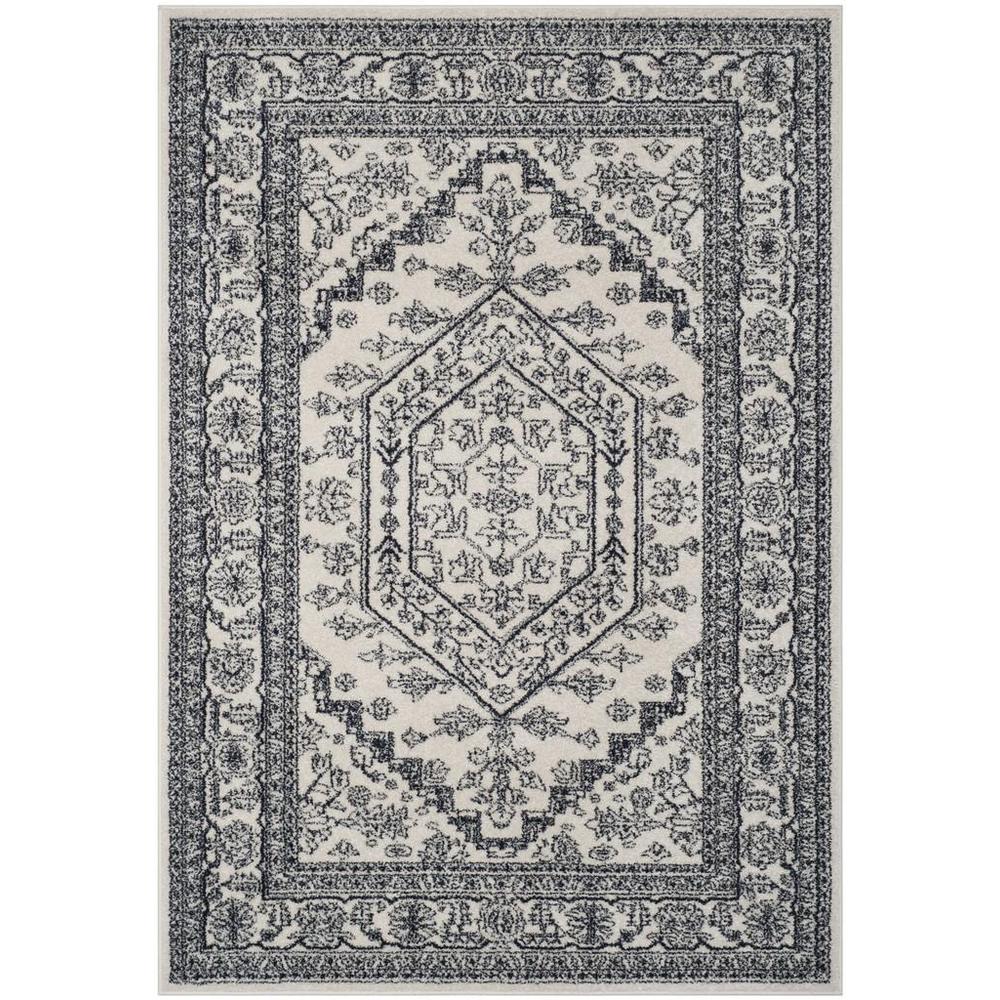 Adirondack, IVORY / NAVY, 6' X 9', Area Rug. Picture 1