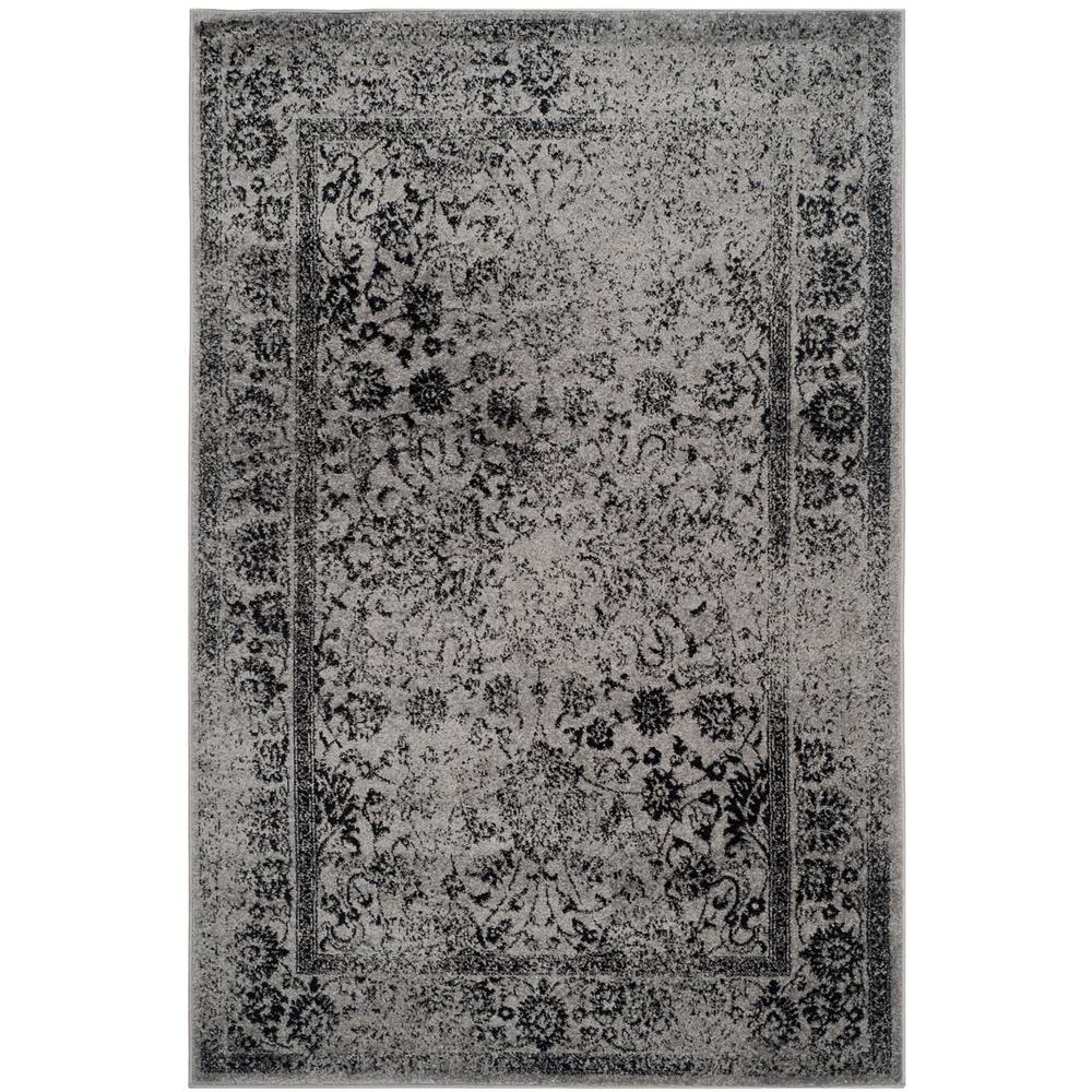 Adirondack, GREY / BLACK, 5'-1" X 7'-6", Area Rug, ADR109B-5. Picture 1