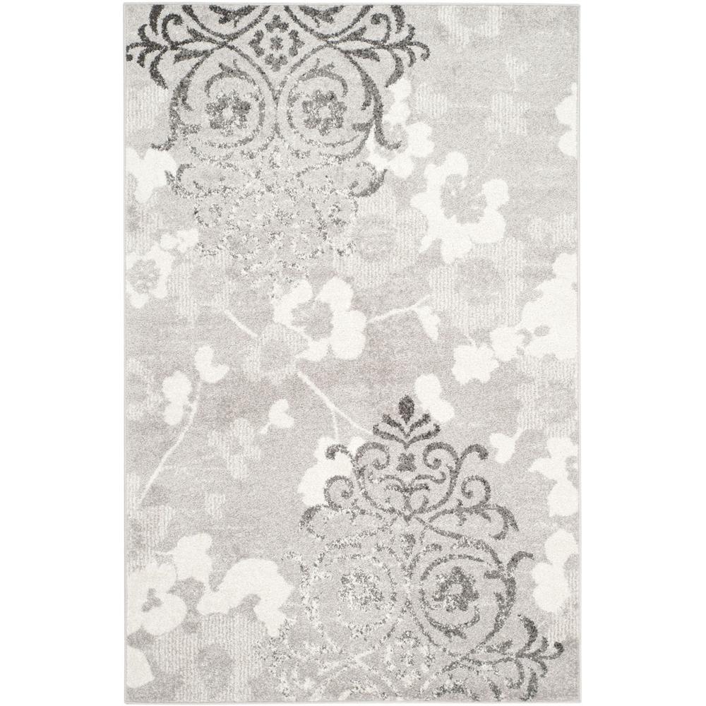 Adirondack, SILVER / IVORY, 5'-1" X 7'-6", Area Rug, ADR114B-5. Picture 1