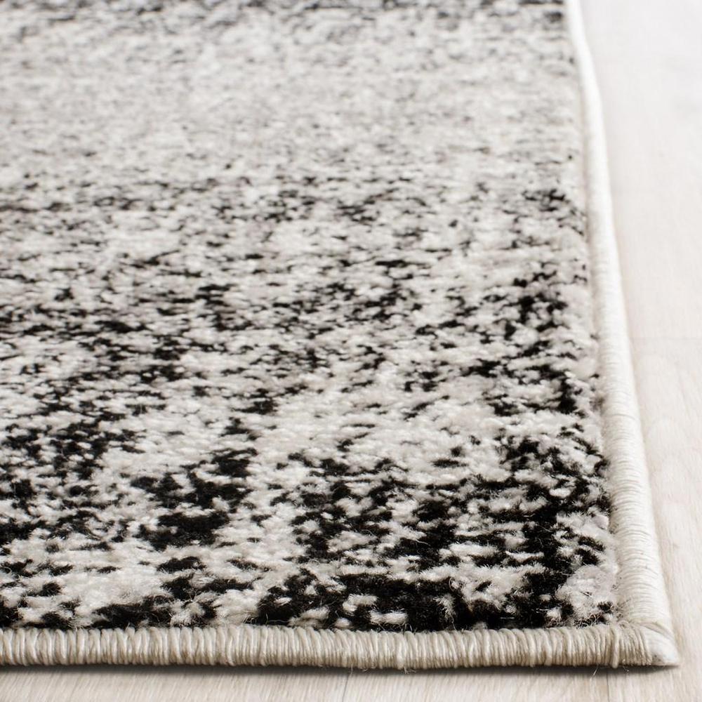 Adirondack, IVORY / BLACK, 2'-6" X 18', Area Rug. Picture 1
