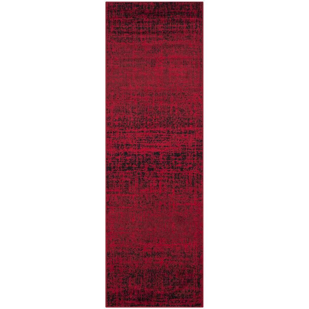 Adirondack, RED / BLACK, 2'-6" X 18', Area Rug, ADR116F-218. Picture 1