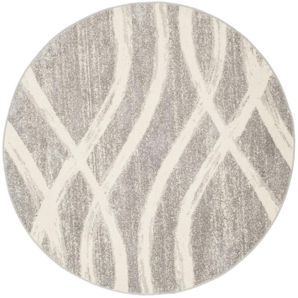Adirondack, GREY / CREAM, 8' X 8' Round, Area Rug. Picture 1