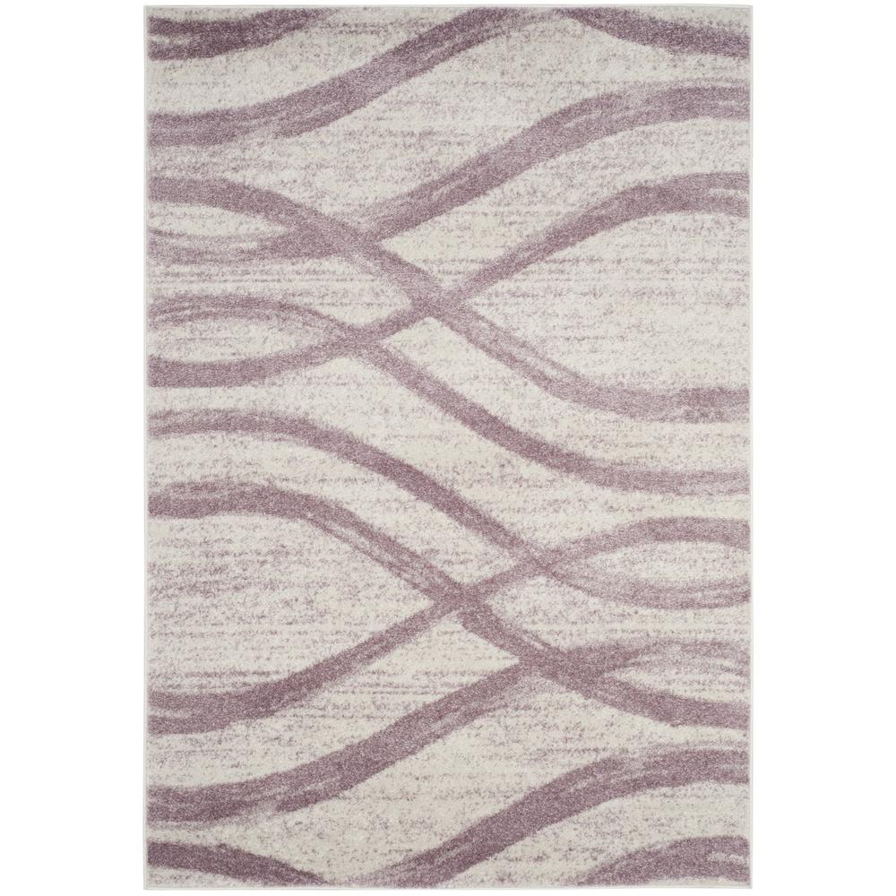 Adirondack, CREAM / PURPLE, 6' X 9', Area Rug, ADR125L-6. Picture 1
