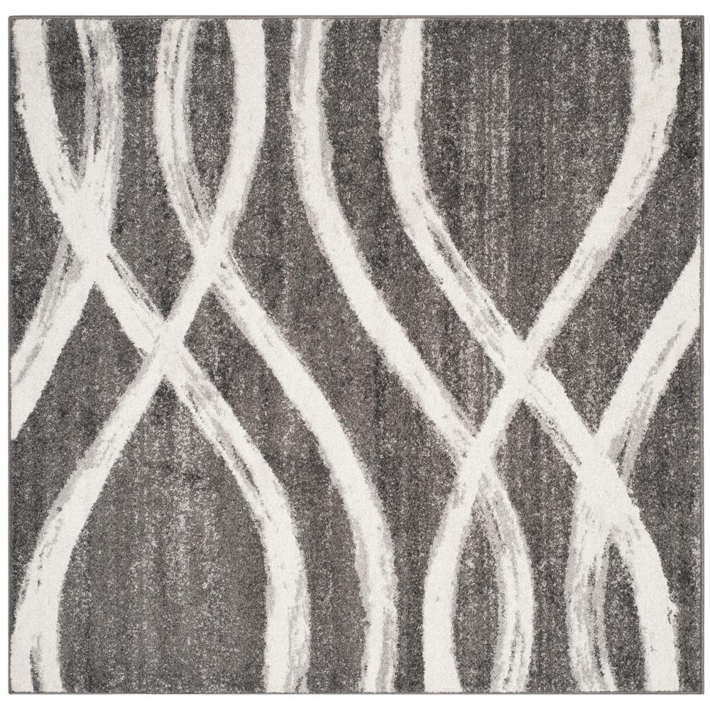 Adirondack, CHARCOAL / IVORY, 8' X 8' Square, Area Rug. Picture 1